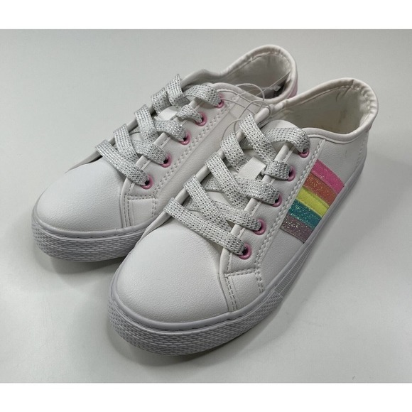 The Children's Place Other - NEW The Children’s Place Rainbow Sneakers Size 3 Girls White Lace Up